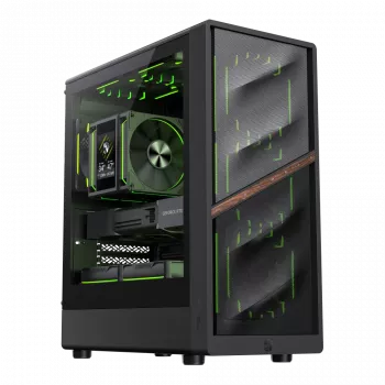 Gamemax Case | AERIS 330 MB | Black | Mini Tower | Power supply included No