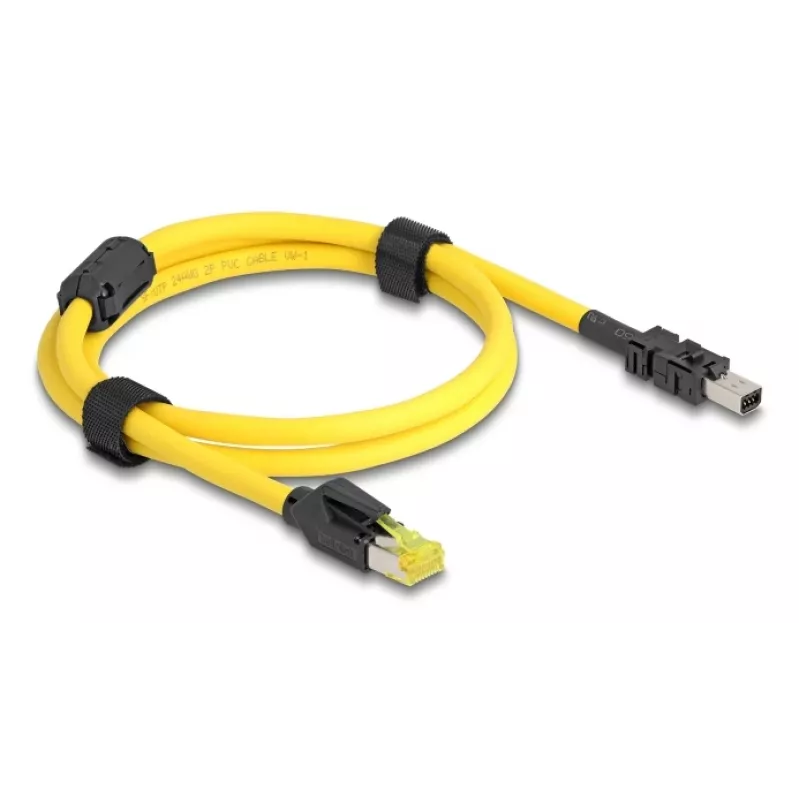 Networking Cable DeLOCK 81250 Black Yellow 1m Cat6