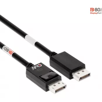 CLUB3D DisplayPort 2.1 Bi-Directional VESA DP80 Certified Cable 4K240Hz, 8K60Hz or 10K30Hz M/M 1.2m/3.94ft