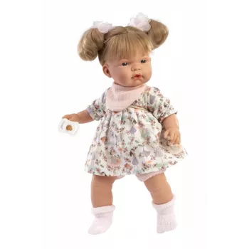 Doll Llorens Joelle, 38 cm crying doll with realistic features and soft body