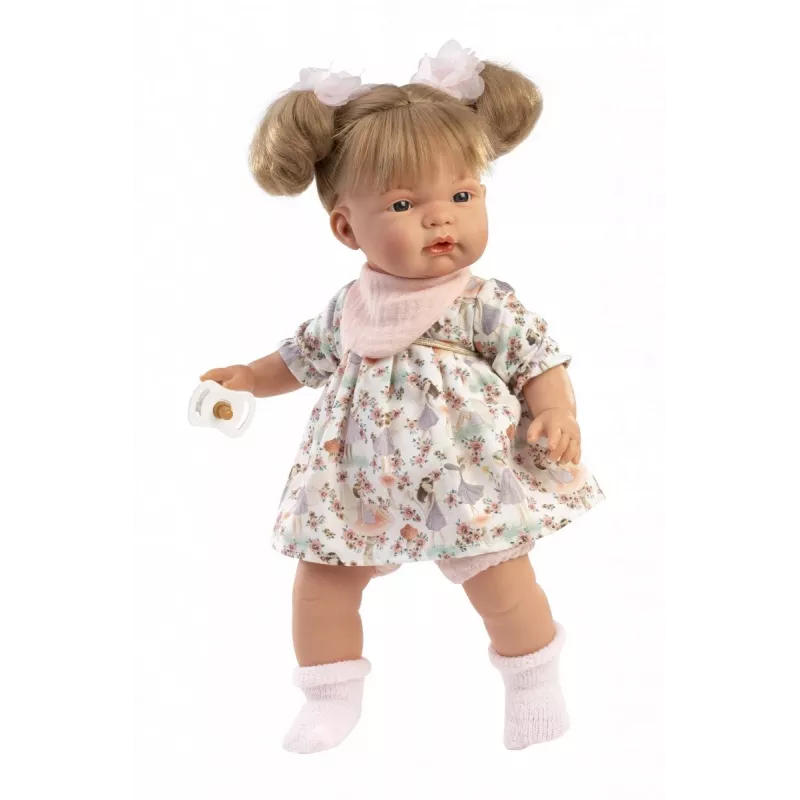 Doll Llorens Joelle, 38 cm crying doll with realistic features and soft body