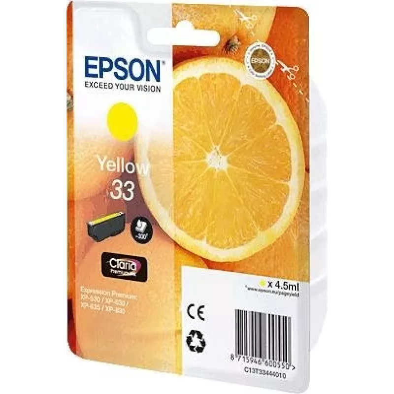 Epson Oranges C13T33444010 ink cartridge 1 pc(s) Original Yellow
