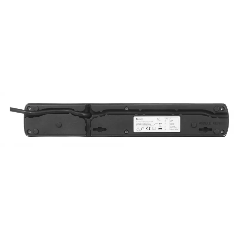 power strip with switch : 5 outlets, cable of 5 M, black