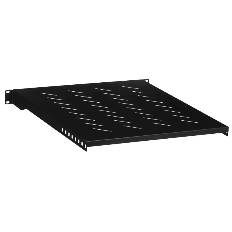 Rack shelf LANBERG AK-1005-B — 1U 19 inch rack shelf, 500 mm depth, 482.6×45 mm, black, 25 kg capacity