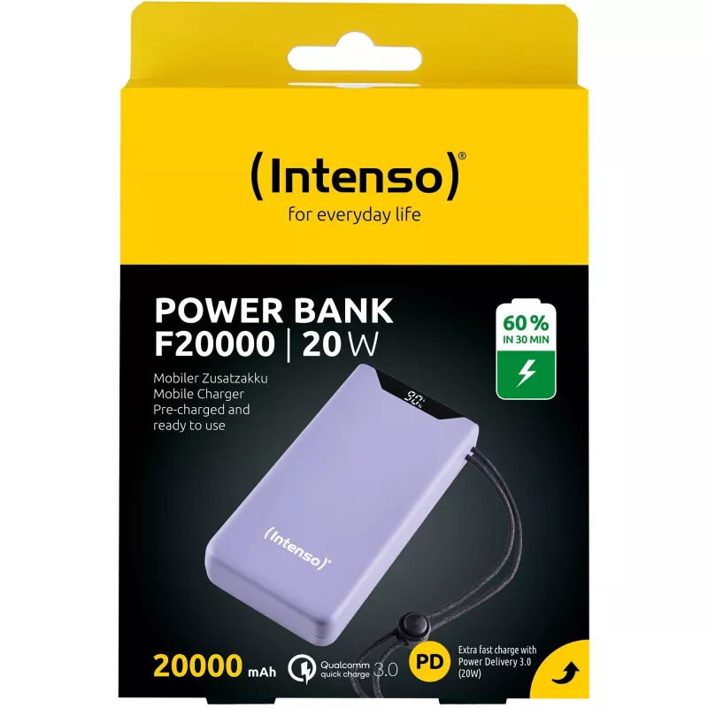 Power Bank USB 20000MAH QC3.0/PURPLE F20000 7332053 Intenso