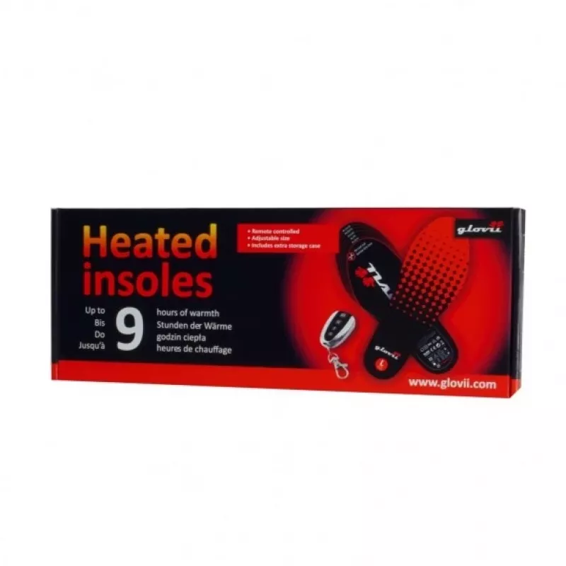 Heated insole Glovii GW2M Unisex Black, Size M, Washable, Polyester, Pack of 2