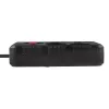 Power strip MACLEAN MCE392 B — 4 sockets, 3×USB, 110–240V, 2.1A, 2500W, 1.5 m cable, black