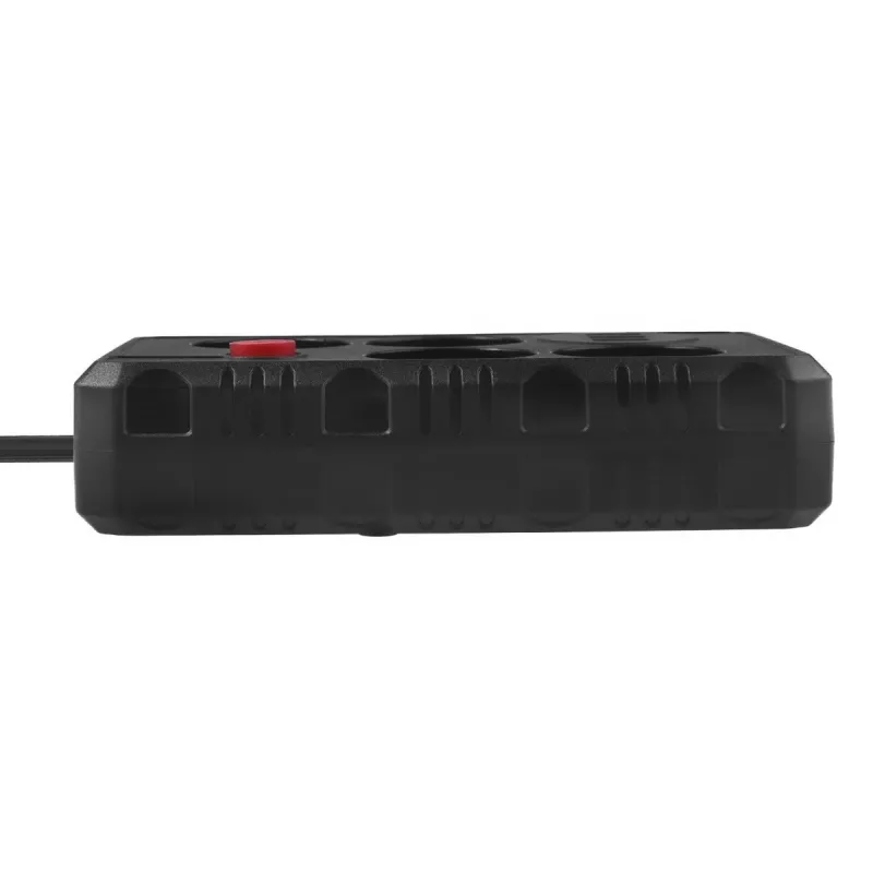Power strip MACLEAN MCE392 B — 4 sockets, 3×USB, 110–240V, 2.1A, 2500W, 1.5 m cable, black
