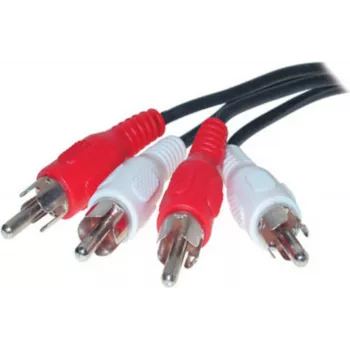 S/CONN Audio Cable 2 x 2 RCA 2.5 m Black Red White Male Male