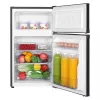 Refrigerator with freezer MPM MPM-87-CZ-15, 87 L, black, top freezer, reversible doors, glass shelves