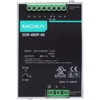 Meanwell Moxa SDR-480P-48 - Power Supply (DIN rail mounting possible) (SDR-480P-48)