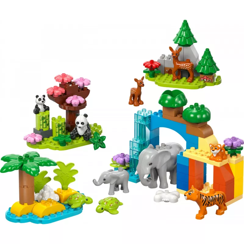 Toy set LEGO DUPLO Town Wild Animal Families 3-in-1 10446 — 92 pieces, ages 2+, 200×220×340 mm