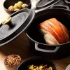 Cast iron stockpot Russell Hobbs 24 cm, black
