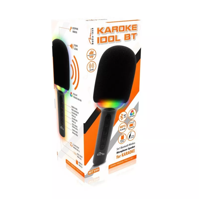 Karaoke microphone with Bluetooth speaker KARAOKE IDOL BT MT399
