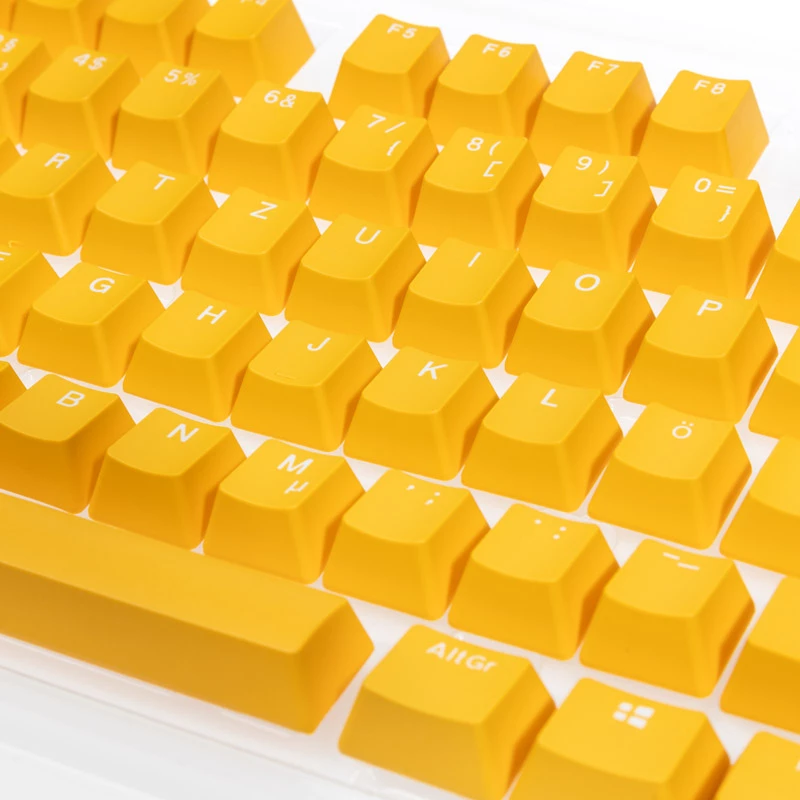 Keycap Set Ducky DKSA109-DEPDYDYYWO1 Yellow PBT Double-Shot DE layout 109 keys