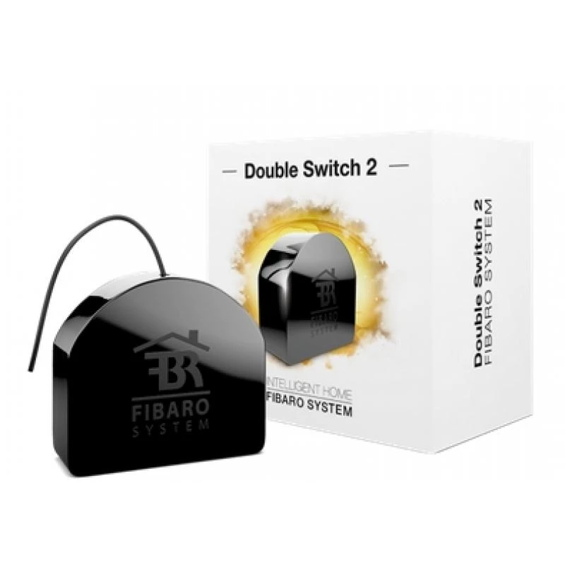 Electrical relay Fibaro FIBEFGS-223 Black — 230 V AC, 10 A, IP20, 42×38×20 mm