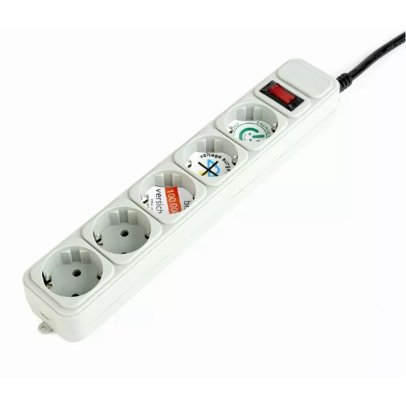Power extension Gembird SPG3-B-6C 1.8 m 5 AC outlets
