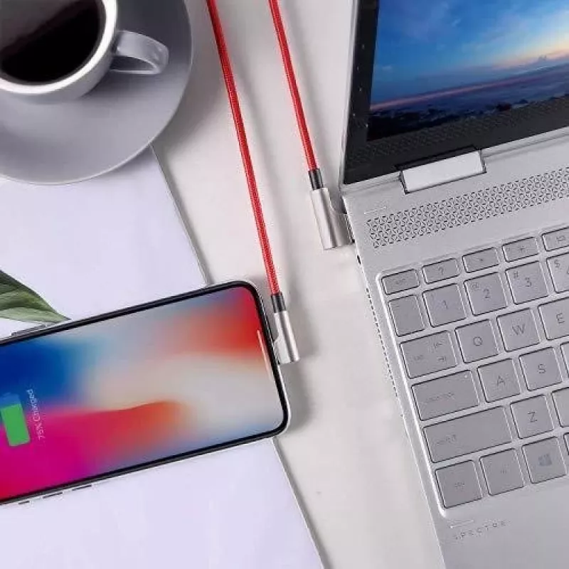USB to Lightning Cable Aukey CB-AL01 Red — Nylon Braided, Lightning Connector for Apple Devices