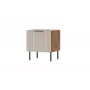 Cama Meble ALMERA Bedside Cabinet Set of 2, Walnut/Cashmere, 50x42x44 cm, MDF & Particle Board