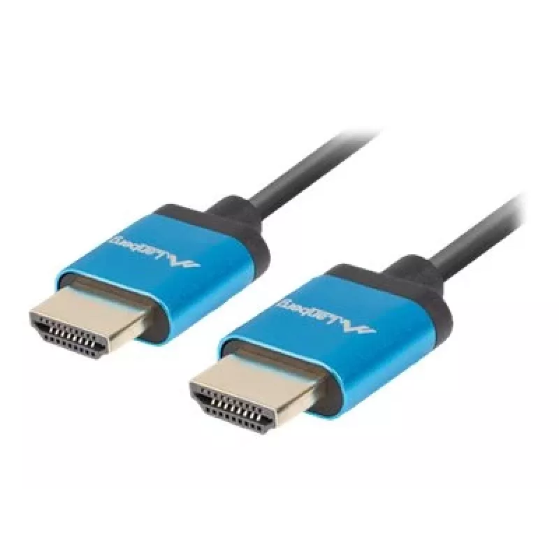 HDMI cable LANBERG CA-HDMI-22CU-0018-BK 1.8 m — HDMI Type A to A, HDMI 2.0, 18 Gbit/s, ARC, gold-plated