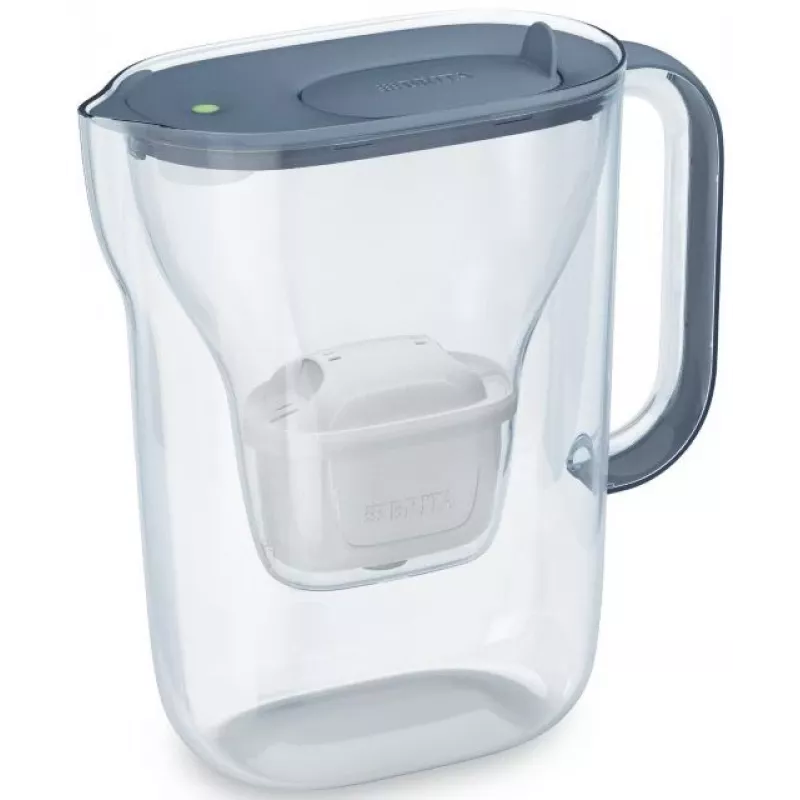 BRITA water filter jug Style Essential Graphite with 4 MAXTRA Pro filters, 2.4 L tank, 1.4 L filtered