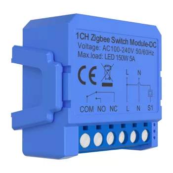 1-channel ZigBee switch module Avatto ZWSM16-DC32V-1, voltage-free contact, DC 32V