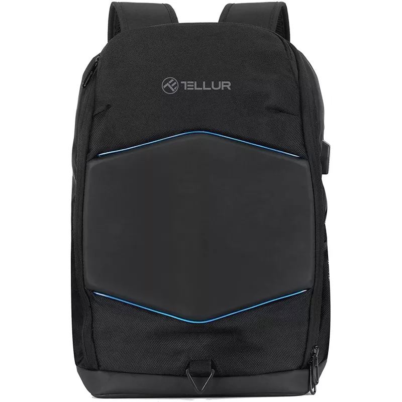 Notebook backpack Tellur TLL611282 with USB port and illuminated strip, black