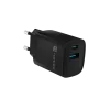 NATEC wired mobile device charger NUC-2141, 30W, USB-C PD 3.0 + USB-A QC 3.0, 110–240V, black