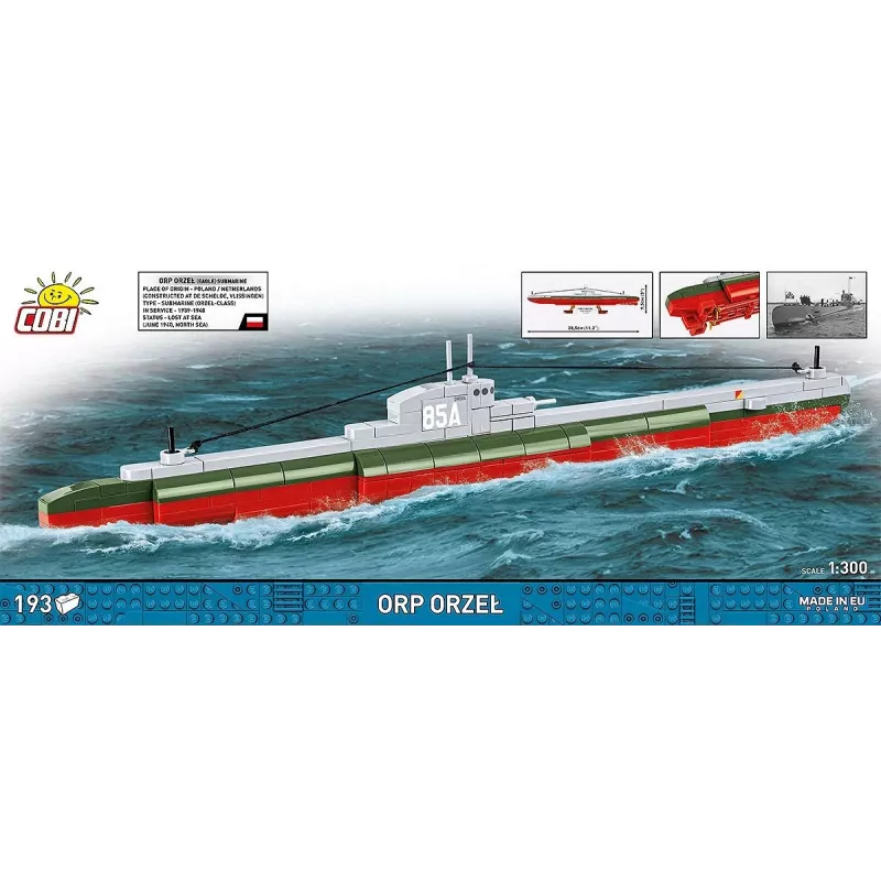 Building set Cobi ORP Orzeł 193 blocks assembly model ship