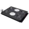 ROLINE 19-inch Roof-Mounted Fan Unit, 4 Fans, Adjustable Thermostat, Black