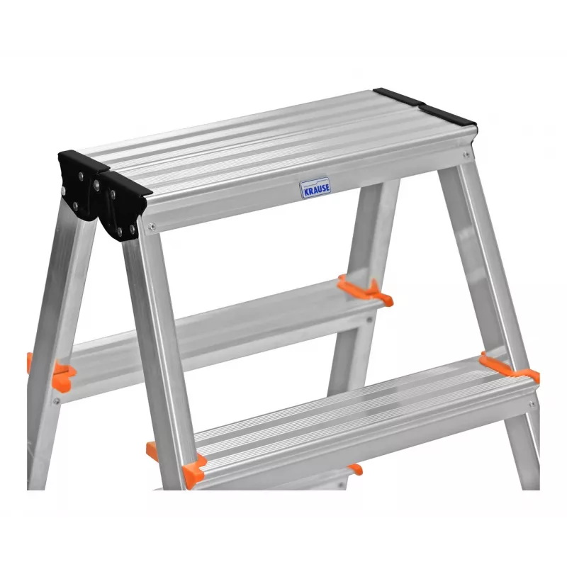 Folding ladder Krause 120410, aluminium, 6 steps, width 480 mm, max height 105 cm