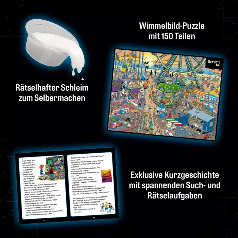 detective-Puzzle Die drei Kids: Vorsicht Glibberfalle (150 Pieces)