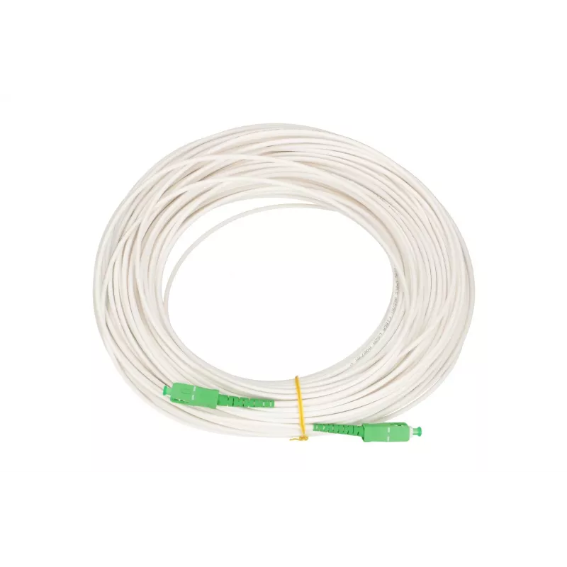 Patchcord Extralink SC/APC–SC/APC Singlemode G.657.A2 3 mm Simplex LSOH 10 m, white