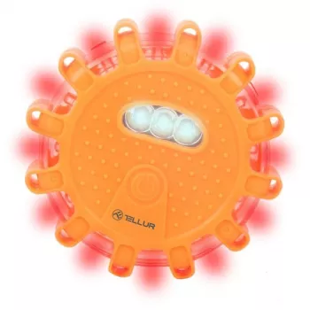 LED emergency signal and flashlight Tellur TLL441101 — 3×AAA, magnetic, orange