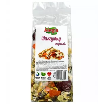 Snack for rodents and rabbits Alegia Vegetable Treat 130 g — vegetable-flavored complementary food, sugar‑free, gluten‑free