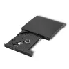 External DVD‑RW drive QOLTEC 51857 — USB 3.0, SATA interface, DVD±R 8x, DVD±RW 4x, DVD‑RAM 5x, CD 24x, black