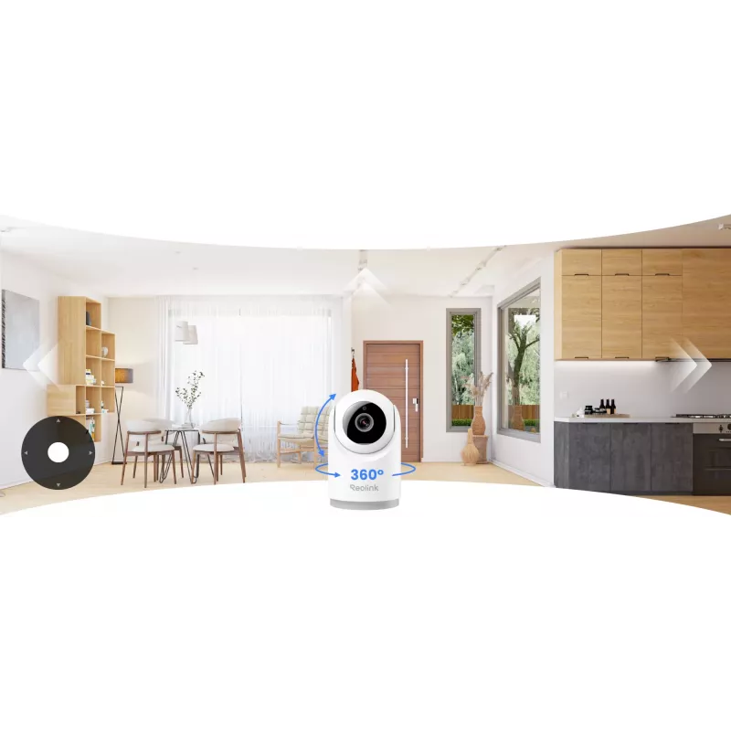 IP security camera Reolink E331 — Turret indoor, 2880×1616, 4 mm lens, 87.5° horizontal, Wi‑Fi, ceiling/desk mount