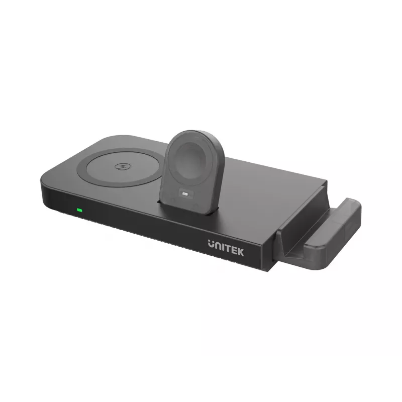 UNITEK MagMighty Combo 5 Headphones Smartphone Smartwatch Black USB Wireless Charging Fast Charging