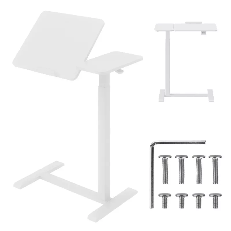 Maclean mobile desk/laptop stand, white, height adjustment 76-109cm, max. 30kg , MC-120 W