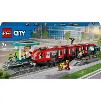 LEGO City city tram and station role play building set for children with toy Tram gift for boys and girls from 7 years who love vehicles
