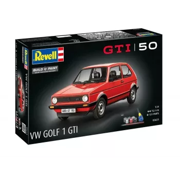 Plastic model car REVELL VW Golf1 GTI 50 years 1:24 scale
