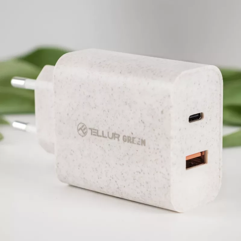 Charger Tellur TLL151321 Type-C PD20W USB QC3.0, 20W PD and QC3.0 fast charging