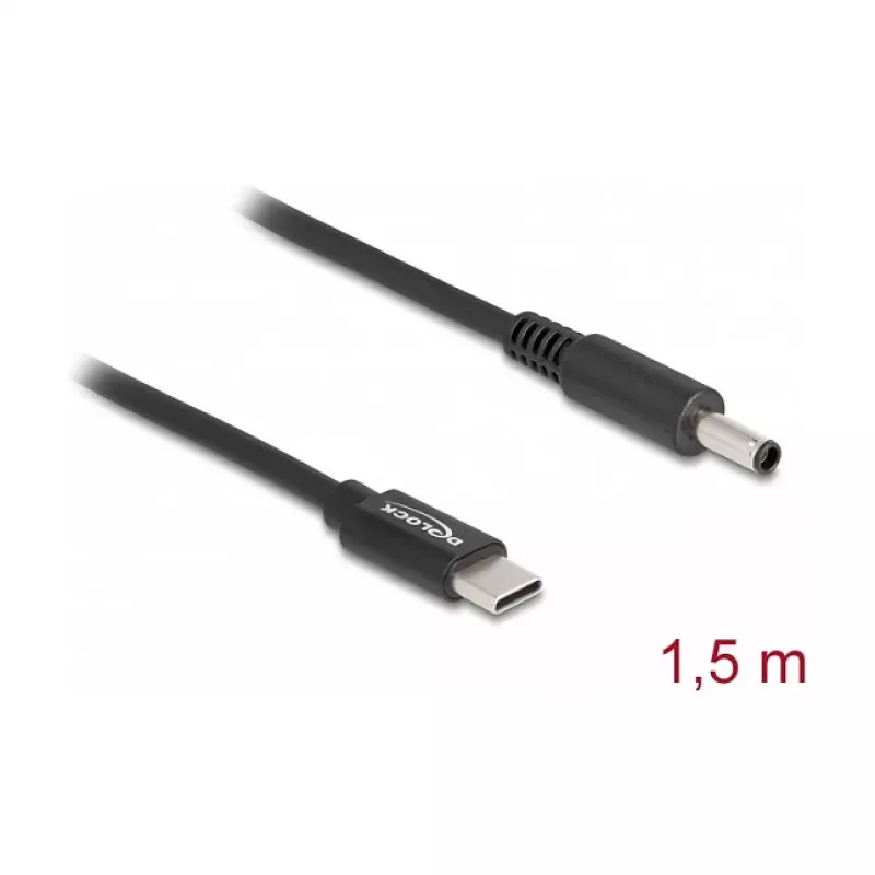 DeLOCK Laptop Charging Cable USB Type-C male to Dell 4.5 x 3.0 mm male 1.5m 20V