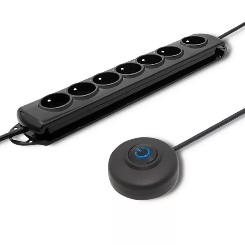 Surge Protector Qoltec 50171 Black 7 AC Outlets 230V 1.5m