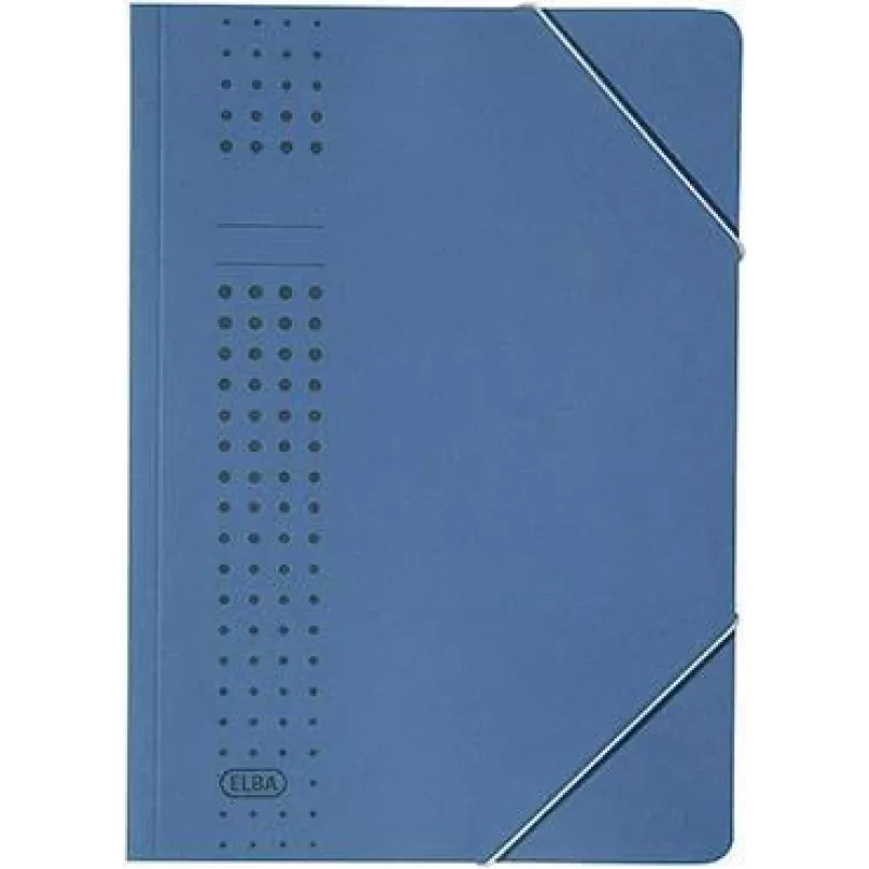 ELBA elasticated folder chic 400010108 DIN A4 150Bl. carton dark blue (400010108)