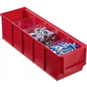 Storage box allit ProfiPlus ShelfBox 300S, red, 91×300×81 mm