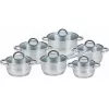 Cookware set Maestro MR-2120-12 — 12-piece stainless steel non-stick collection, induction-compatible, includes 6 saucepans (16–24 cm) and glass lids