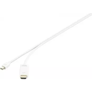 Renkforce RF-3697526 Video Cable-Adapter 3 m Mini DisplayPort HDMI White (RF-3697526)