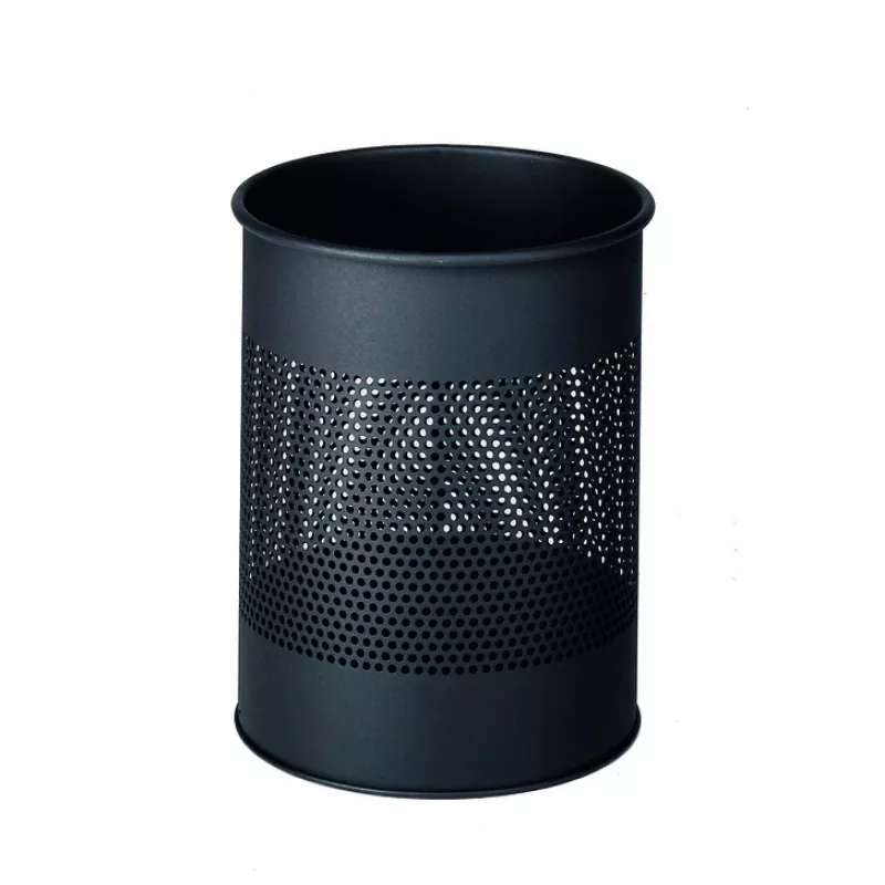 Trash Can Durable 331058 15 L Round Metal Anthracite