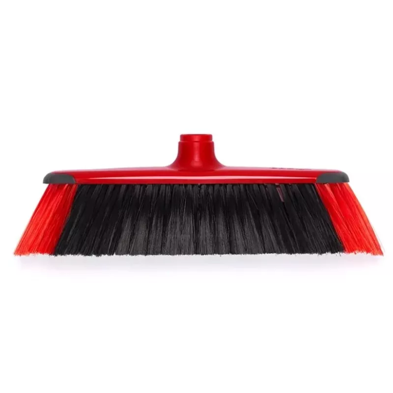 Floor broom VILEDA 143703 with handle, technopolymer, soft/hard bristles, indoor, 130 cm, red